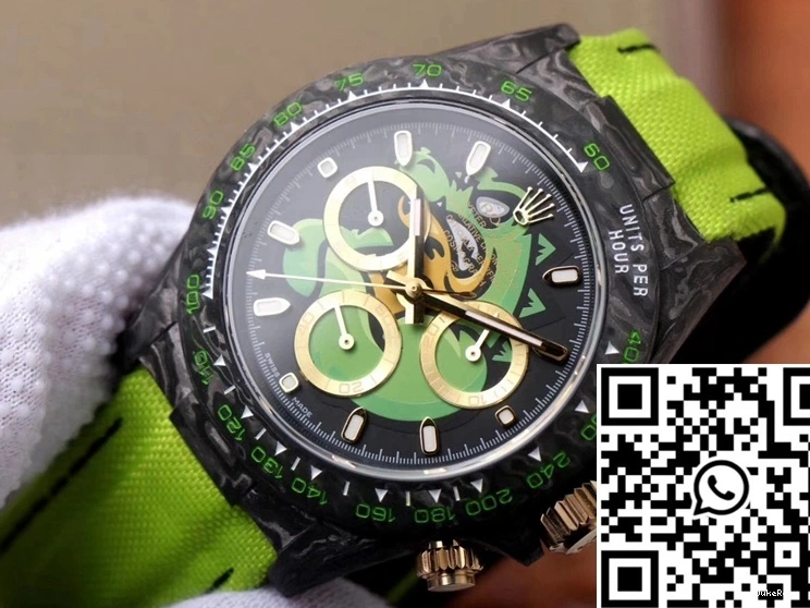 Dial Green Rolex Fiber Chronograph Cosmos Dragon Edition Daytona Exploded Carbon 0326